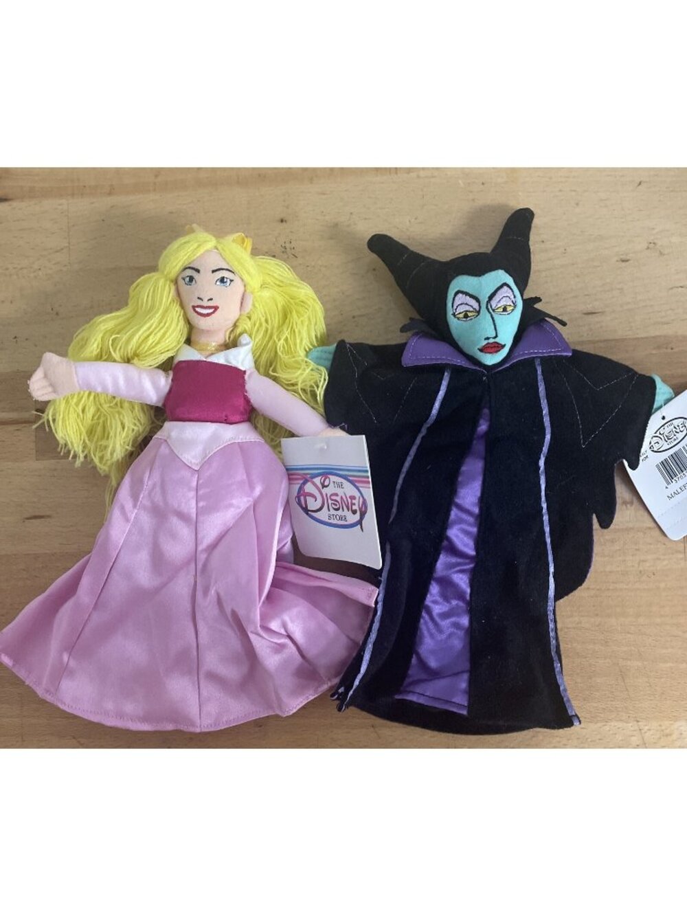 Disney Store Princess Aurora Maleficent Mini Bean Bag Plush Sleeping Beauty NWT